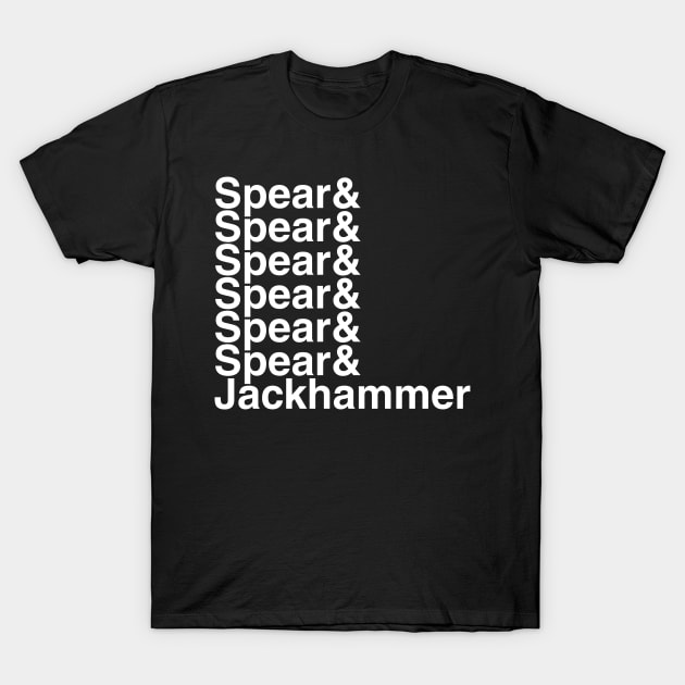 Spear & Jackhammer Helvetica List T-Shirt by DennisMcCarson